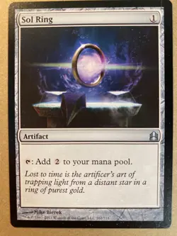 MTG 1x Sol Ring Commander 2011 Vintage Magic the Gathering Card x1 NM - Image 1