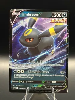 Pokemon TCG Umbreon v SWSH203 Black Star Promo Ultra Rare Card - Image 1