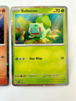 Bulbasaur 046 Charmander 047 Squirtle 048 S&V 151 Promo Cosmos Holo Cards LOT - Image 5