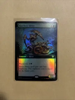 MTG Hatchery Sliver CMM 0771 R NM FOIL Extended Art - Image 1