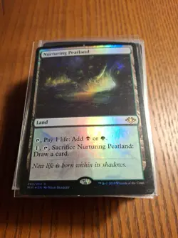 MTG Magic the Gathering Nurturing Peatland (243/404) Modern Horizons LP FOIL - Image 1
