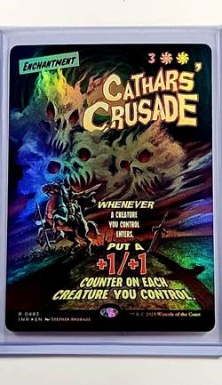 2025 MTG Magic the Gathering Innistrad Remastered Poster Foil Cathars Crusades - Image 1
