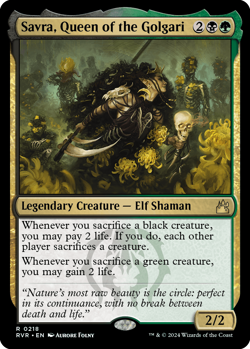 [MTG] Savra, Queen of the Golgari (0218) (RVR) NM - Image 1