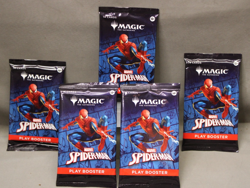 WIZARDS OF THE COAST MAGIC THE GATHERING MARVEL SPIDERMAN PLAY BOOSTER 5 PACKS c - Image 1