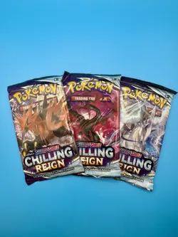 3X Pokemon Sword & Shield Chilling Reign Booster Pack - Image 1