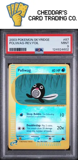 2003 Pokemon Skyridge Poliwag-Rev.Foil #87 PSA 9 (New Cert!) - Image 1