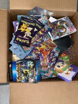 Pokemon TCG Accessory Lot; Packs, Stickers, Sleeves, Pins, Dice, Coins, Binders - Image 1