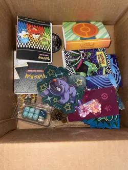 Pokemon TCG Accessory Lot; Packs, Stickers, Sleeves, Pins, Dice, Coins, Binders - Image 4