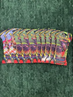 (10) Sealed Pokemon TCG Mega Evolutions Phantasmal Flames Sleeved Booster Packs - Image 1