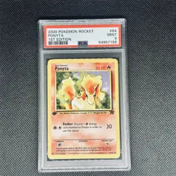 2000 POKEMON ROCKET 1ST EDITION #64 PONYTA PSA 10 - Image 3