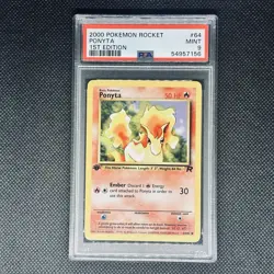 2000 POKEMON ROCKET 1ST EDITION #64 PONYTA PSA 10 - Image 4