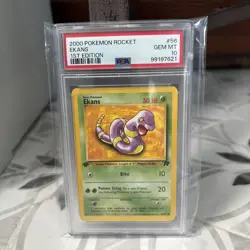 Pokemon Rocket 2000 Ekans 1st Edition 56/82 GEM MINT PSA 10 Vintage Rare - Image 1