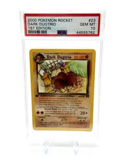 2000 Pokemon 1st Edition Rocket Dark Dugtrio Rare PSA 10 Gem Mint Team Rocket - Image 1