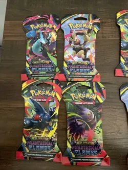 POKEMON TCG: Phantasmal Flames (ME02) Sleeved Booster Pack! LOT OF 4! FAST SHIP - Image 1