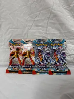 Pokemon TCG Paradox Rift Sleeved Booster Pack Set - 4 PACKS - Image 1
