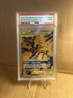 Pokemon TCG Tag Team Reshiram Charizard GX SM247 & Pikachu Zekrom GX SM248 PSA 9 - Image 2