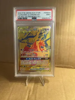 Pokemon TCG Tag Team Reshiram Charizard GX SM247 & Pikachu Zekrom GX SM248 PSA 9 - Image 4