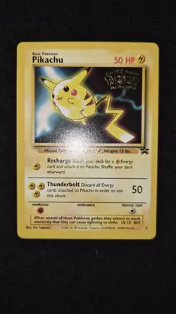 Pikachu #4 1999 WB Black Star Promo Pokemon the First Movie Pokemon TCG NM WOTC - Image 1