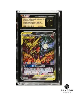 CGC 10 PRISTINE Moltres & Zapdos & Articuno GX SM210 Promo Pokemon Hidden Fates - Image 1