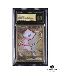 CGC 10 PRISTINE Mew ex Gold Metal #205/165 UPC Promo Pokemon POP 17!!! - Image 1
