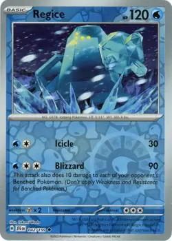 REGICE 042/159 JOURNEY TOGETHER POKEMON (REVERSE HOLO, NM) - Image 1