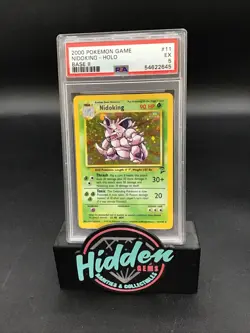 2000 Pokemon Nidoking 011/130 Base Set 2 Holo PSA 5 - Image 1