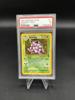 2000 Pokemon Nidoking 011/130 Base Set 2 Holo PSA 5 - Image 2