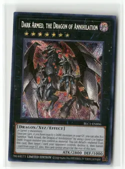 Yugioh Dark Armed, the Dragon of Annihilation BLC1-EN006 Secret Rare Limited NM - Image 1