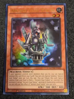 Yugioh MZTM-EN045 - Ancient Gear Statue - Ultra Rare NM - Image 1