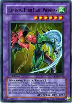 Elemental Hero Flame Wingman - DP1-EN010 - Super Rare - Unlimited Edition - Dama - Image 1