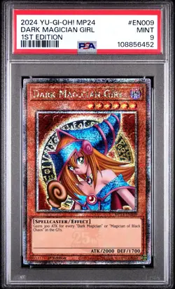 2024 YU-GI-OH! MP24-25TH ANV TIN: DUELING MIRRORS DARK MAGICIAN GIRL PSA 9 - Image 1