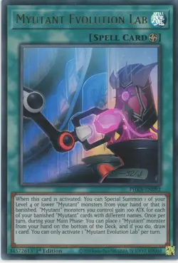 Yugioh Myutant Evolution Lab PHRA-EN092 Ultra Rare 1st Ed LP - Image 1