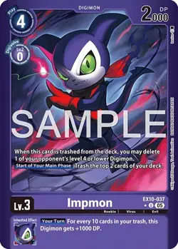 EX10-037 Impmon Foil - Digimon Card Game - Image 1
