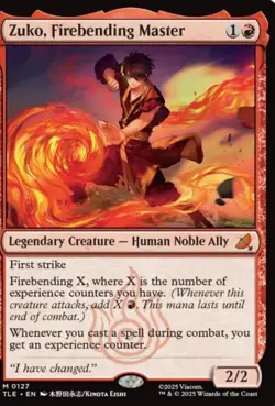 zuko firebending master Mtg Avatar the last airbender Mythic Rare non foil NM - Image 1