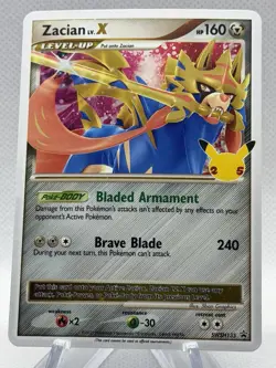 Pokemon TCG Celebrations Zacian LV. X SWSH135 Black Star Promo - Image 1