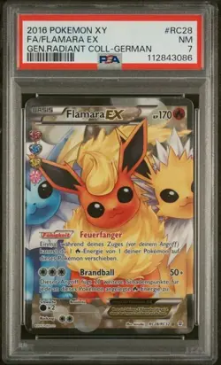 Pokemon Flamara EX PSA7 XY Generationen GEN RC28 Deutsch 2016 RADIANT COLLECTION - Image 1