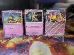 Pokemon Abra 063 Kadabra 064 Cosmos Holo Alakazam ex SVP 050 Set Holo 151 NM - Image 1