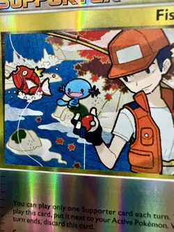 Pokemon TCG Fisherman 92/123 HeartGold SoulSilver Reverse Holo Card NM Condition - Image 3