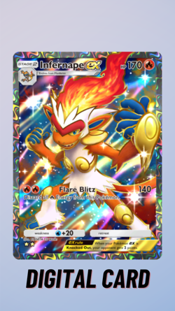 Infernape EX Space-Time Smackdown Pokemon TCG Pocket Trade 2 Star ?? (English) - Image 1