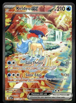 2025 Pokemon Scarlet & Violet Series - White Flare 167 Keldeo ex Heavy Play - Image 1
