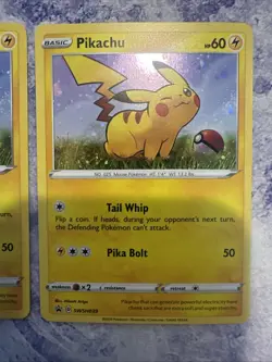 Pokemon TCG Pikachu SWSH039 Black Star Promo - Holo Foil 2 Pack NM/M - Image 3