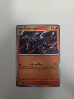 Pokemon TCG Phantasmal Flames Ceruledge Prerelease Promo Staff Stamped 014 - Image 1