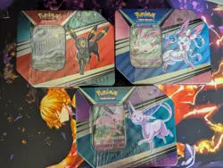 Pokemon TCG V HEROES Tins Set of 3 (Espeon Sylveon, Umbreon) - FACTORY SEALED - Image 1