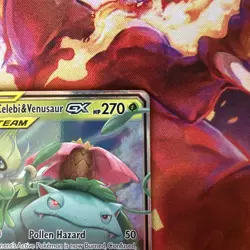 Pokemon Celebi & Venusaur GX 1/181 SM Team Up Ultra Rare Near Mint - Image 3