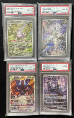 Pokemon PSA 10 Graded Lot: Lucario 291, Reshiram 167 Stamped, Nidoking 174, More - Image 1