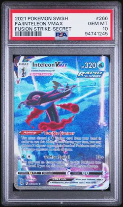 Inteleon VMAX 2021 Pokemon Sword & Shield Fusion Strike #266 PSA 10 - Image 1
