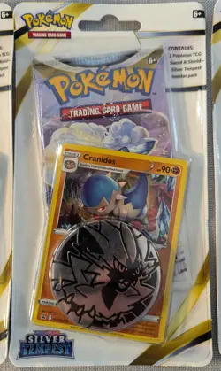 Pokemon TCG Silver Tempest Checklane Blister 1 Cranidos 2 Basculin Set of 3 New - Image 3