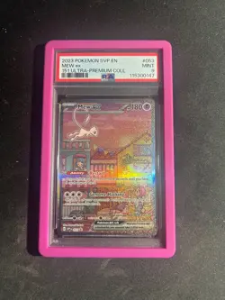 2023 POKEMON SVP EN-SV BLACK STAR PROMO 151 ULTRA-PREM COLL #053 MEW EX PSA 9 - Image 1