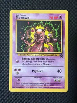 2000 Pokemon Promo Black Star Mewtwo #14 - LP - Image 1
