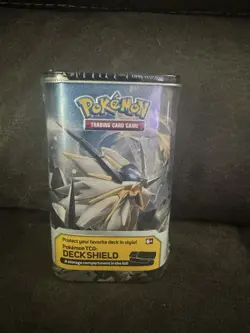 Pokemon Sun and Moon Ultra Prism Solgaleo Tin Deck Protector - Image 2
